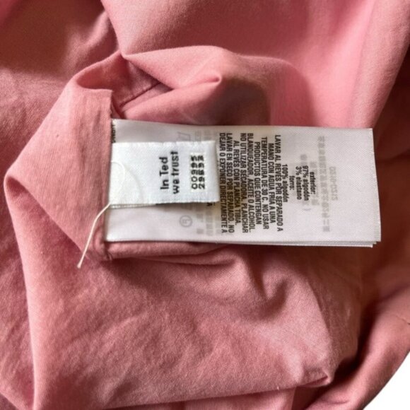 Ted Baker Solyane Pink Bow-Detail Poplin Cotton Shift Dress Size 4 TB Size 1 - Picture 14 of 16